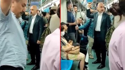 Ulaştırma Bakanı Adil Karaismailoğlu Marmaray'da yolculuk yaptı! Boş koltuk detayı dikkat çekti