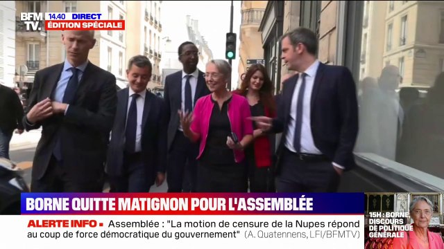 Élisabeth Borne à quelques minutes de son discours de politique générale: Je suis sereine et concentrée