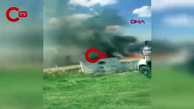 Tekirdağ'da 50 dönüm buğday tarlası yandı