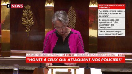 Elisabeth Borne : «J'ai confiance en nos forces de l'ordre (...) Honte à ceux qui s'attaquent à nos policiers et nos gendarmes»
