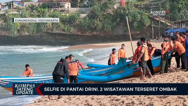 Selfie di Pantai Drini, 2 Wisatawan Terseret Ombak