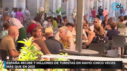 España recibe 7 millones de turistas en mayo: cinco veces más que en 2021