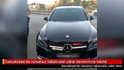 Sancaktepe'de ruhsatsız tabancalar çakar denetimine takıldı