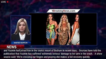 TOWIE star Yazmin Oukhellou's overturned car after crash in Turkey left her seriously injured  - 1br
