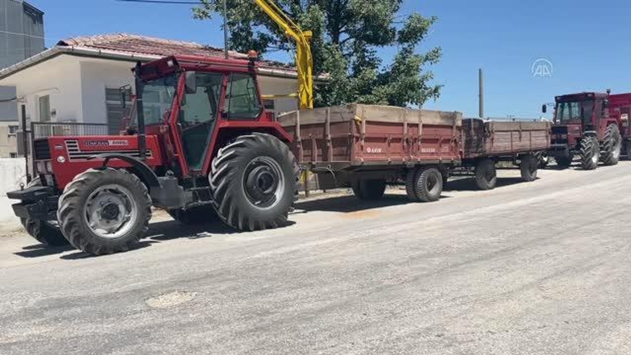 Üreticiler hasat ettikleri buğdayı TMO'ya getirmeye devam ediyor