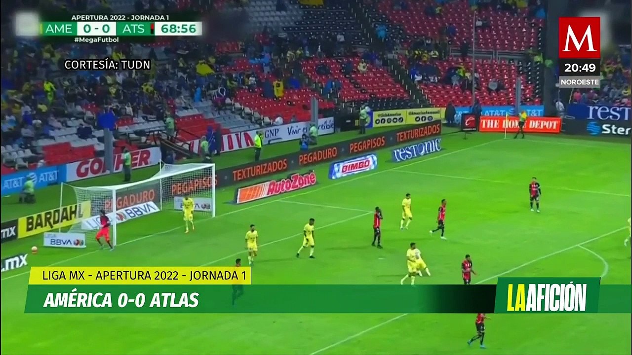 América y Atlas empatan en su debut en el Apertura 2022 de la Liga MX