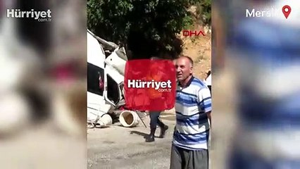 Freni boşalan tarım işçilerinin minibüsü devrildi: