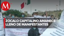 Protesta por despidos injustificados en CdMx