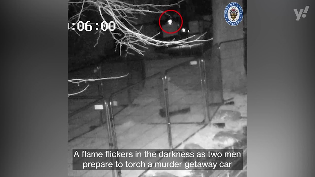 Moment car explodes into a fireball after being torched in attempt to destroy evidence of a murder