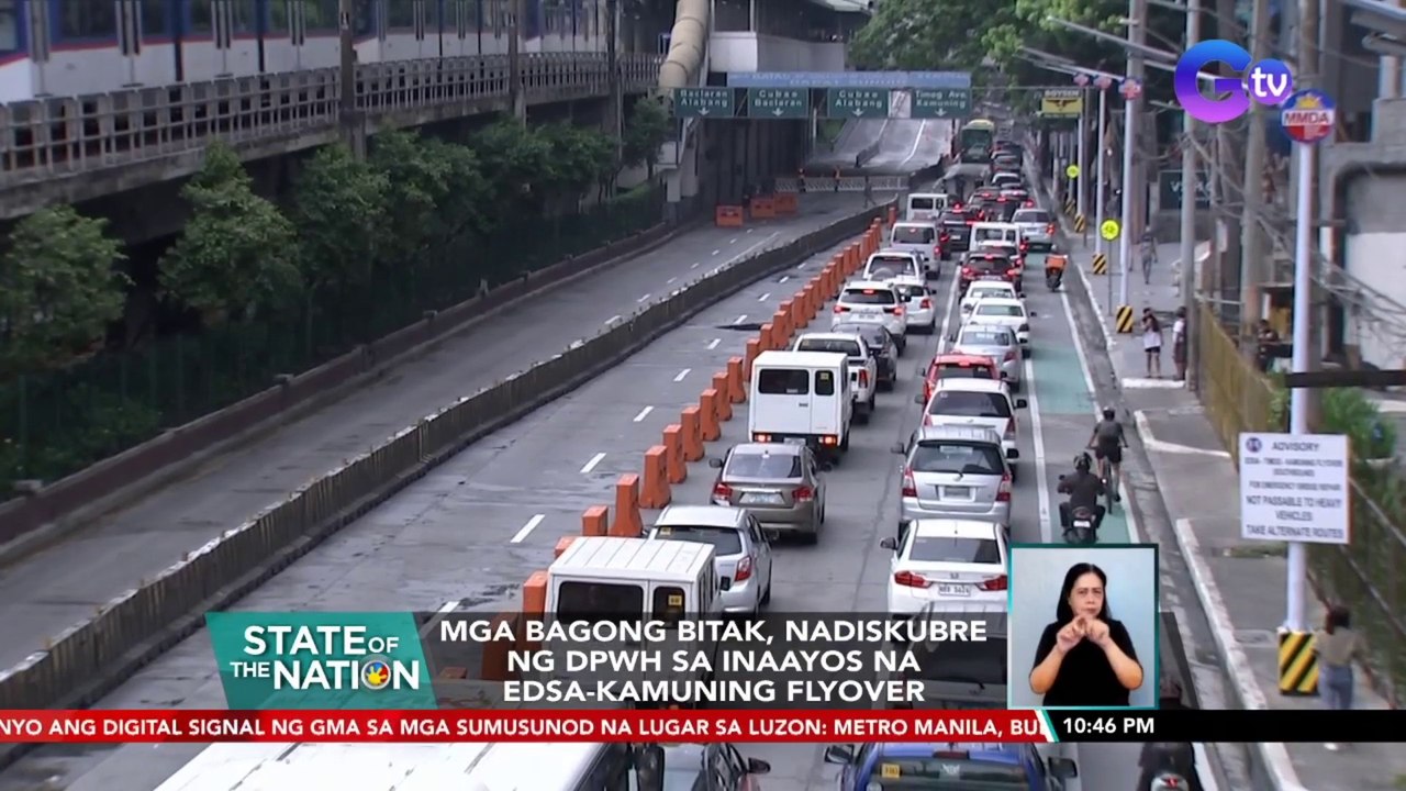 Mga bagong bitak, nadiskubre ng DPWH sa inaayos na EDSA-Kamuning flyover | SONA