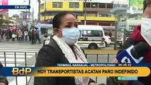 Paro de transportistas- Lima Norte: usuarios llegan hasta el Metropolitano con normalidad