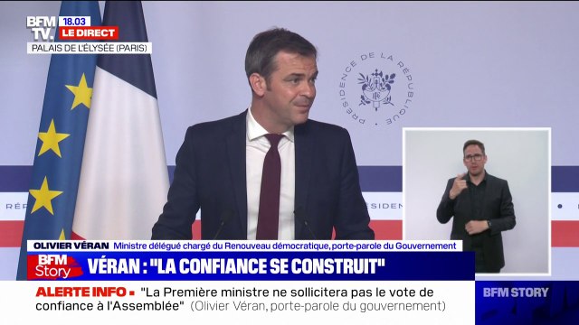 Motion de censure de LFI: Olivier Véran n'est pas surpris mais estime qu'il s'agit d'une drôle de méthode