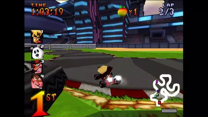PS1 CTR Crash Team Racing Gameplay Slide Coliseum