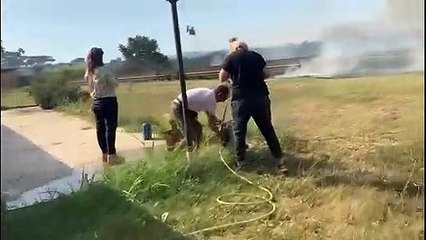 Incendio a Roma, le suore provano a spegnere le fiamme nel convento