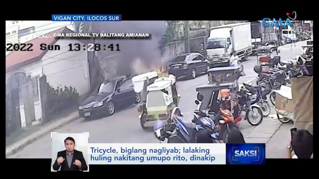 Tricycle, biglang nagliyab; lalaking huling nakitang umupo rito, dinakip | Saksi