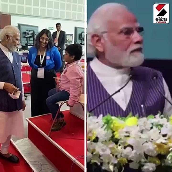 મહાત્મા મંદિર ખાતે PM મોદીએ વિવિધ સ્ટાર્ટઅપનો પ...