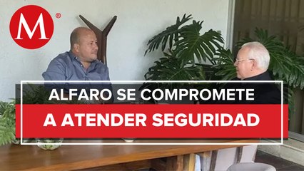 Enrique Alfaro recibe al Cardenal, debaten sobre la inseguridad en Jalisco