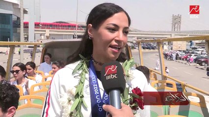 بطلة الذهب 100 متر و200 متر.. استقبال كبير للبطلة بسنت حميدة