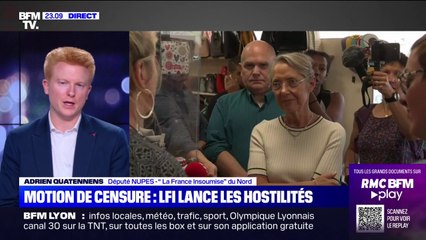 Adrien Quatennens sur l'absence de vote de confiance: "C'est une manière pour Emmanuel Macron de s'asseoir sur le vote du 19 juin"