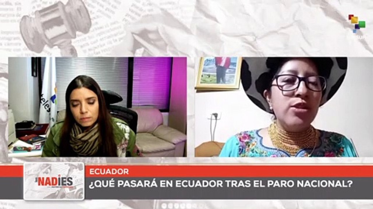 Líder indígena Nayra Chalán confirma liderazgo de Leonidas Iza como presidente de la Conaie