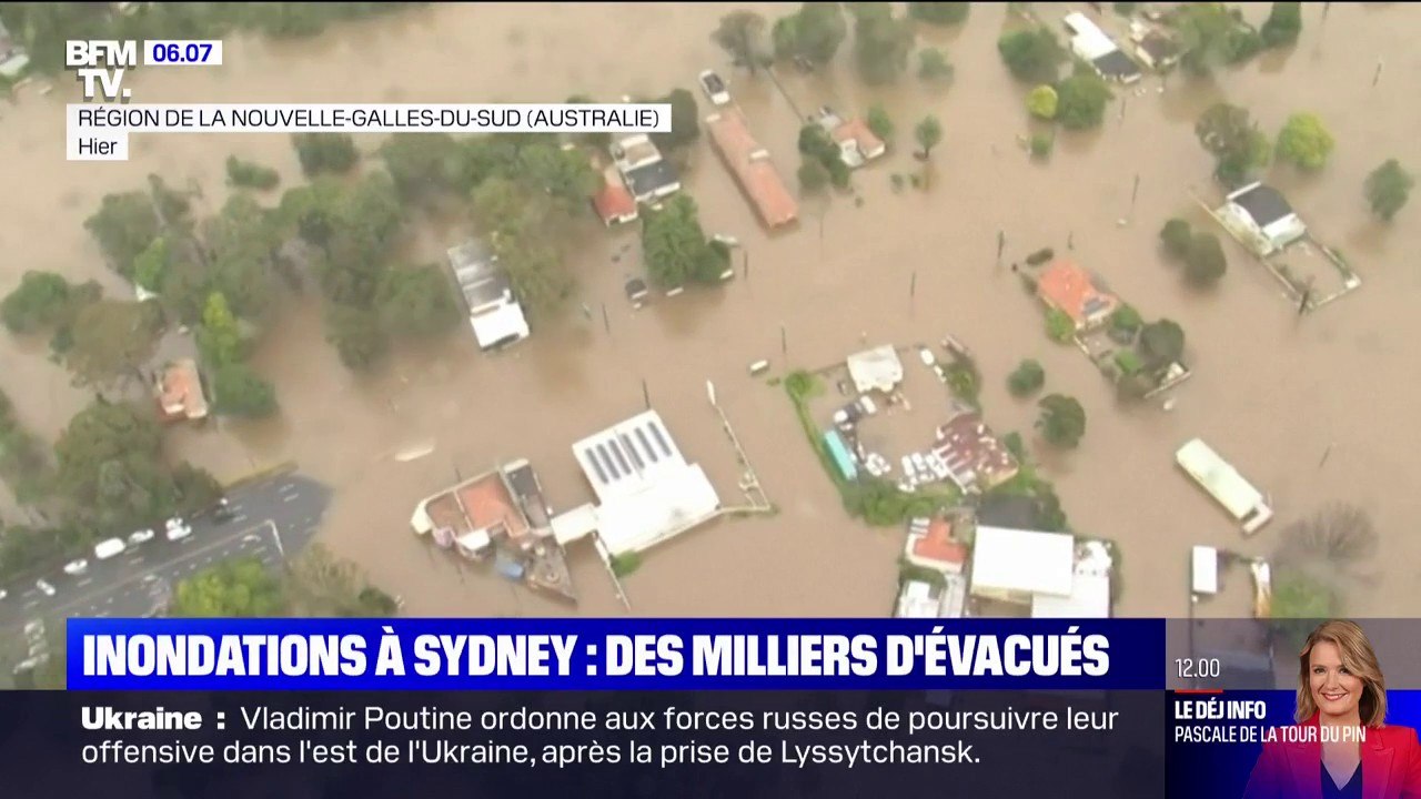 De nouvelles inondations monstres touchent la région de Sydney, des milliers d'habitants évacués