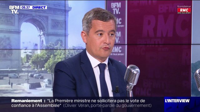 Remaniement: Gérald Darmanin juge regrettable qu' aucun groupe politique n'a souhaité aider la majorité ou faire une coalition