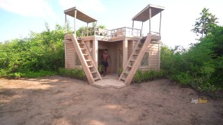 100 Days Two Man Build a Complete Beautiful Bamboo House