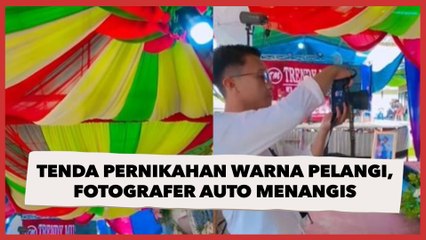 Tenda Pernikahan Didesain Warna Pelangi, Fotografer Auto Menangis
