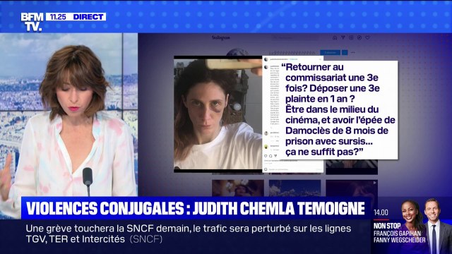Violences conjugales: le témoignage de l'actrice Judith Chemla