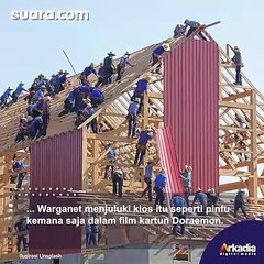 Geger Bangunan Kios Unik Berbentuk Tak Lazim, Warganet: Ini Pintu Teleportasi