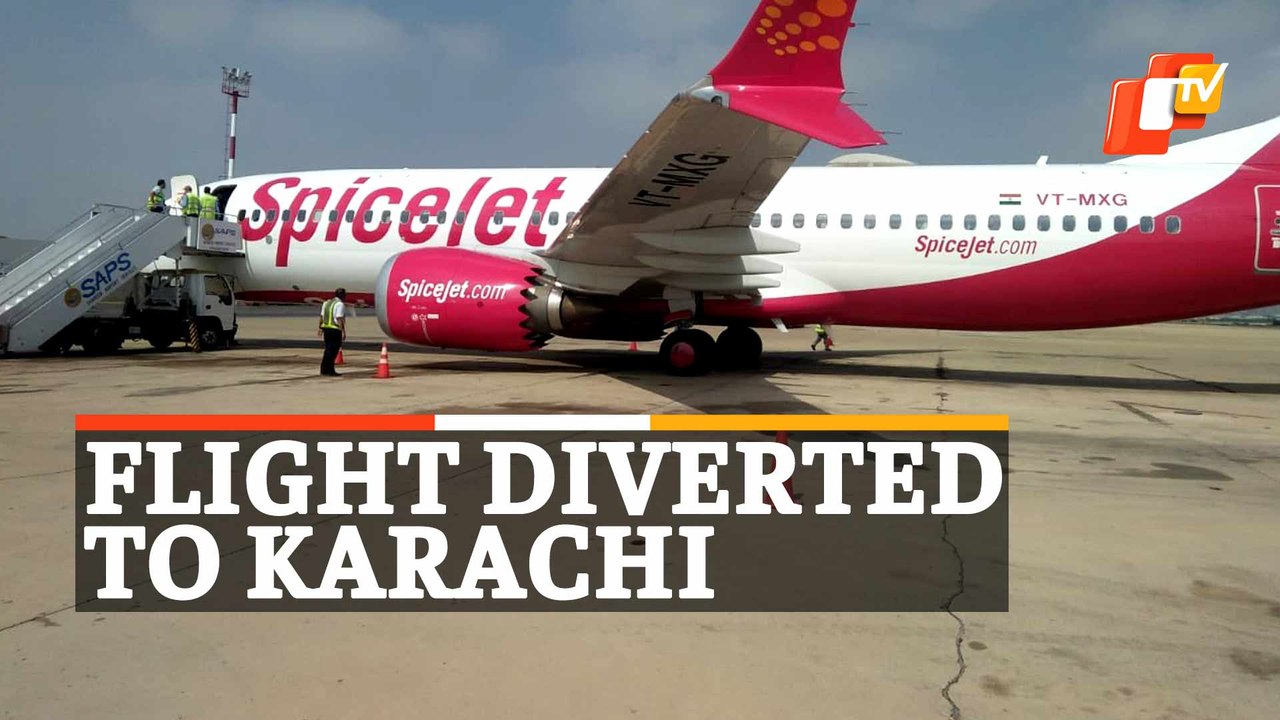 DelhiDubai SpiceJet Flight Diverted To Karachi video Dailymotion