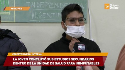 La joven concluyó sus estudios secundarios dentro de la Unidad de Salud para Inimputables