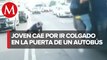 Hombre cae de un autobús en movimiento por exceso de pasajeros en la CdMx