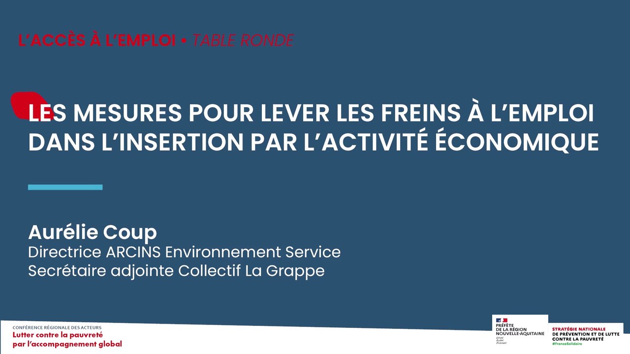 8. Accompagnement global - Table ronde 2 - Lever les freins à l'emploi dans l'IAE