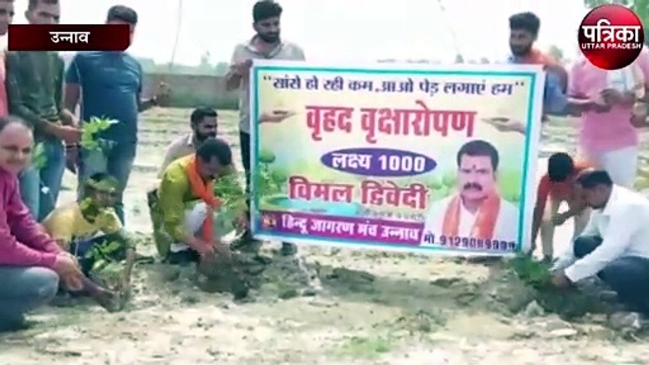 वृहद वृक्षारोपण कार्यक्रम के अंतर्गत बड़े पैमान...