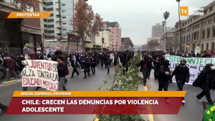 Chile crecen las denuncias por violencia adolescente