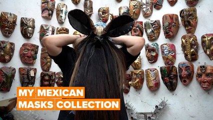 The man who owns the strangest Mexican mask collection