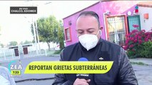 Aparecen grietas subterráneas en Chalco, Estado de México