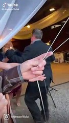 papá borracho quemó decoración de una boda