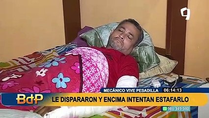 Mecánico que fue baleado denuncia intento de estafa