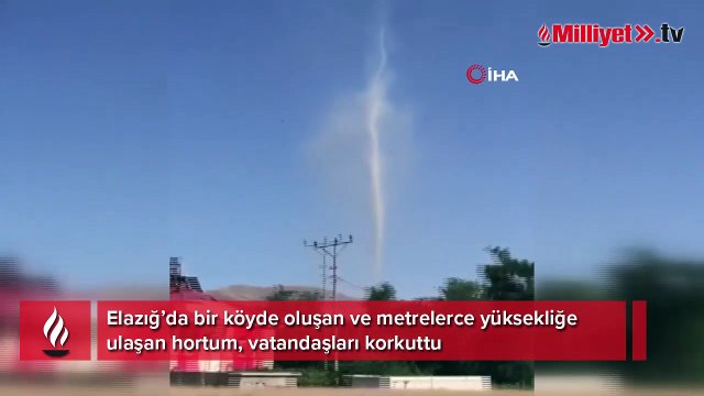 Elazığ’da oluşan hortum vatandaşları korkuttu