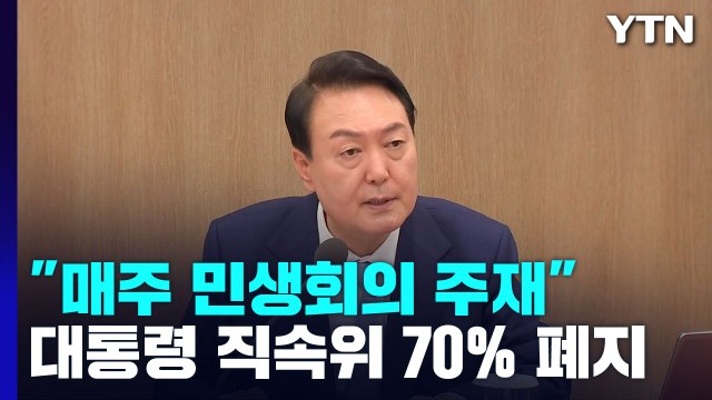 尹 비상경제회의 직접 주재 ...대통령 직속위 최대 70% 폐지 / YTN