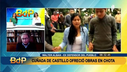 Walter Albán sobre cuñada de Castillo: “Entorno más inmediato del presidente está vinculado a corrupción”