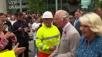 Charles and Camilla visit statue of multicultural champion
