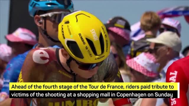 Tour de France pays tribute to Copenhagen shooting victims