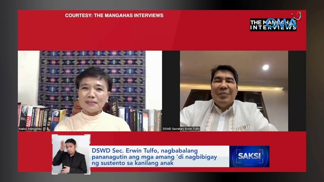 DSWD Sec. Erwin Tulfo, nagbabalang pananagutin ang mga amang 'di nagbibigay ng sustento sa kanilang anak | Saksi