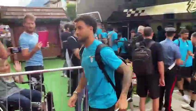 Lazio, l'arrivo della squadra ad Auronzo di Cadore
