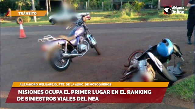 Misiones ocupa el primer lugar en el ranking de siniestros viales del NEA