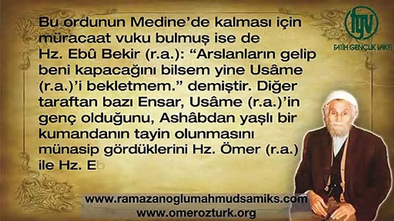 Mahmud Sami (k.s.) Kendi Sesinden_ Hz. Ebubekir (r.a.)'in Halifeliğinin ilk Zamanları