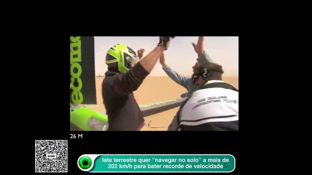 Iate terrestre quer navegar no solo a mais de 202 km/h